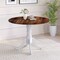 Wooden Dining Table with Round Top and Trestle Legs for Kitchen or Living Room